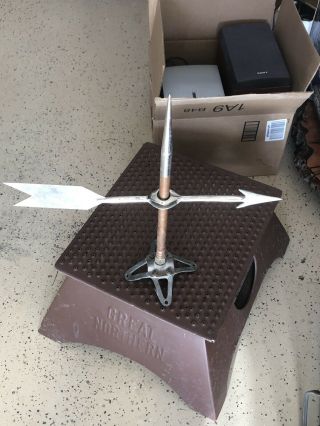 Rare Weather Vane Lightning Rod 18.  5” Tall 16.  5 L (002 Not Marked National