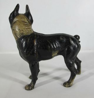 Antique Hubley Boston Terrier Right Facing Cast Iron Door Stop Doorstop 10¼ 