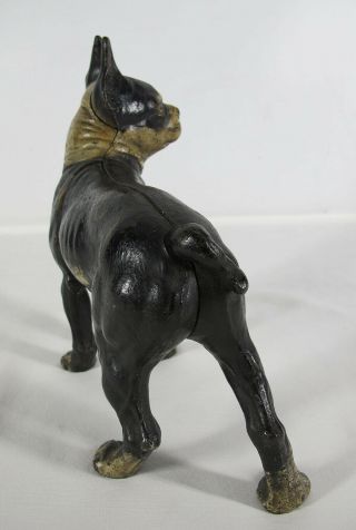 Antique Hubley Boston Terrier Right Facing Cast Iron Door Stop Doorstop 10¼ 