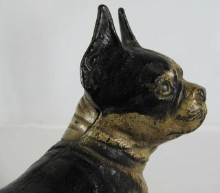 Antique Hubley Boston Terrier Right Facing Cast Iron Door Stop Doorstop 10¼ 