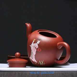 Chinese yixing zisha teapot handmade Da Hong pao Purple sand mud Teapot 200cc 5