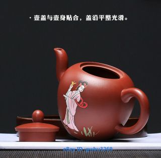 Chinese yixing zisha teapot handmade Da Hong pao Purple sand mud Teapot 200cc 7