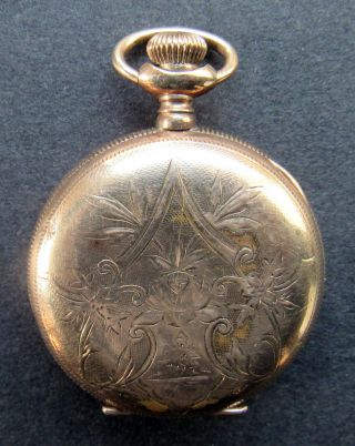 Antique Elgin 14k Gold Filled Hunter Case Pocket Watch