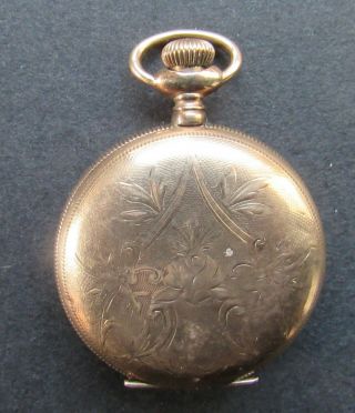 Antique Elgin 14k Gold Filled Hunter Case Pocket Watch 2