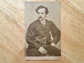 Rare Old Vintage Antique John Wilkes Booth Photograph Lincoln Assassin Cdv Photo