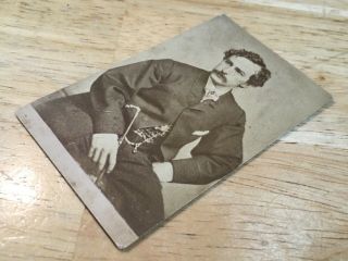 Rare Old Vintage Antique JOHN WILKES BOOTH Photograph Lincoln Assassin CDV Photo 3
