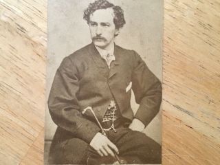Rare Old Vintage Antique JOHN WILKES BOOTH Photograph Lincoln Assassin CDV Photo 6