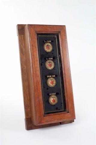 Rare Vintage C1920 Elevator Or Lift Bell Call Box 4 Floor Indicator