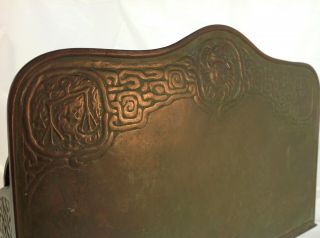 LARGE ANTIQUE TIFFANY STUDIOS YORK BRONZE LETTER HOLDER ZODIAC 7