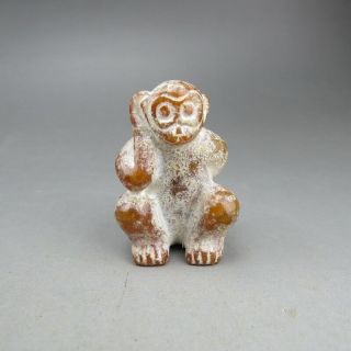 China,  Jade,  Hongshan Culture,  Hand - Carved,  Monkey,  Pendant F188