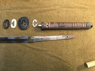 WW2 Japanese Samurai Sword With Scabbard And Sword Belt - USMC Vet Bring Back 10