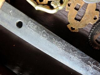 WW2 JAPANESE OFFICER GUNTO KATANA SIGNED STAMPED WITH GOOD FITTING 11