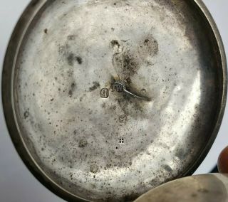 Early Thomas White London Silver Fusee Pocket Watch 60mm 11