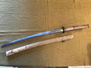 WW2 Japanese Samurai Sword With Scabbard - Saipan Combat Vet Battlefield Pick Up 4