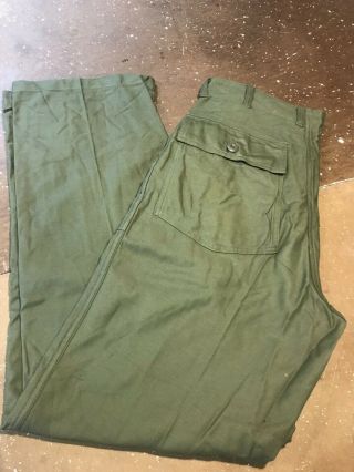 Vintage 2 Pairs 1970s US Army Vietnam War OG 107 Utility Pant Dead Stock W31 2