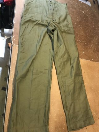 Vintage 2 Pairs 1970s US Army Vietnam War OG 107 Utility Pant Dead Stock W31 8