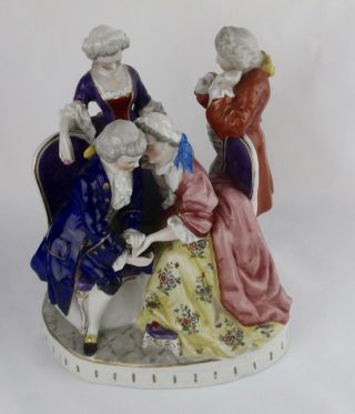 Antique German Large Porcelain Figurine Group
