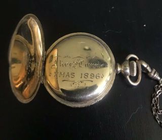 1893 HAMPDEN MOLLY STARK 3/0 Pocket Watch 7 Jewel DUEBER Hunt Case 14K Gold Fill 7