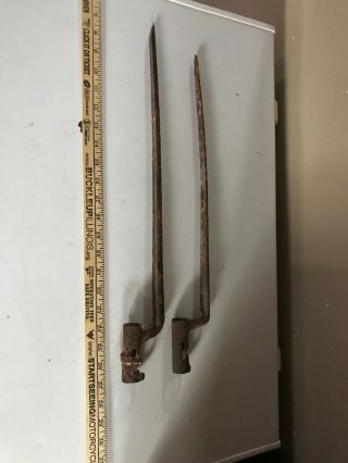 Antique Civil War U.  S.  Socket Bayonets Freshly Dug Last Year.