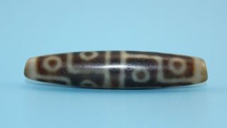 55 11 Mm Antique Dzi Agate Old 12 Eyes Bead From Tibet