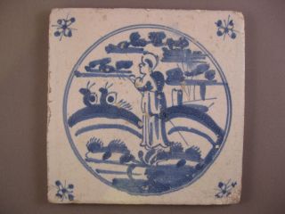 Antique Dutch Tile Shepherd Tiles 18th Century - - Nr.  14