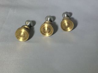 Vintage Ethan Allen Custom Rm Plan Brass Dresser Drawer Knobs - Pulls 5