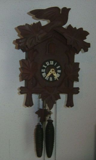 Vintage German Wooden Cuckoo Clock 1 Day Germany
