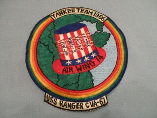 U.  S.  Navy Patch Uss Ranger Cva - 61 Yankee Team 1966 Patch