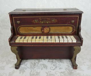 Vintage Antique Early 1900s Schoenhut Toys Childs Wood Upright Piano Toy
