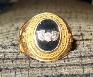 Wwii United States Armed Forces Solid 10k Gold Pilot Ring