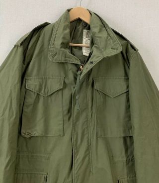 Vintage 1974 US Military M65 Olive Green Field Jacket Sz M EUC 2