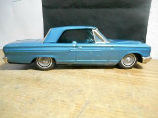 Vintage Ford Fairlane Tin Toy Friction Car Vehicle Bandai Japan Blue