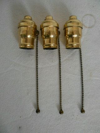 Antique Match Set Of Hubbell Lamp Sockets For Chandelier,  Sconces,  Fixture,  Parts