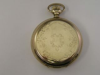 Vintage Elgin Pocket Watch Hunter Case Fancy Dial 16 Size 50mm 1905