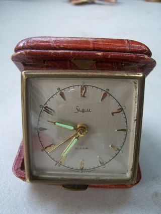 Vintage West Germany Travel Alarm Clock Wind Up Collectible