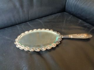 Antique Silver Hand Mirror