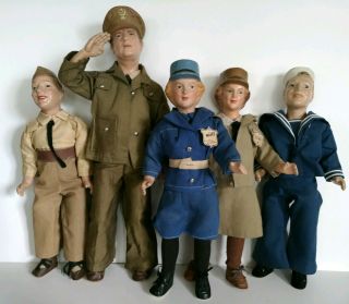 Vintage General Macarthur Waac Wave Army Navy Wwii Dolls Freundlich Military 40s