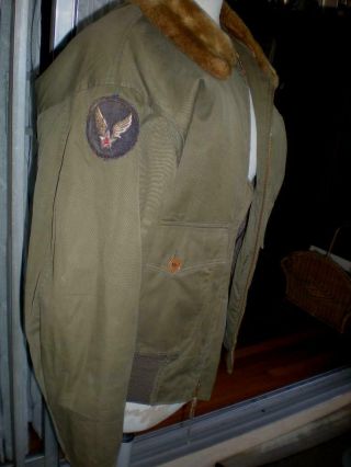 Army Air Forces,  B - 10 Rare Flight Jacket Size 36 STAGG Coat Co CBI/AF 2