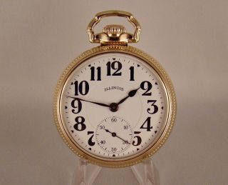 Illinois " Bunn Special " 21j 60hr.  Type I 10k Gold Filled Of 16s Rr Pocket Watch