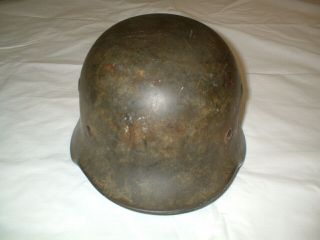 Vintage Ww2 German M40 Camo Helmet