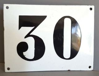 30 Door House Number Plaque Large Enamel Sign