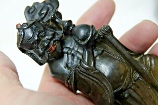 OLD CHINESE CARVED STONE FIGURE - INTERESTING EXAMPLE - VERY RARE 3