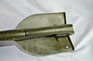 Vintage Vietnam era 1967 US Army shovel entrenching tool (Ames) with Cover 3