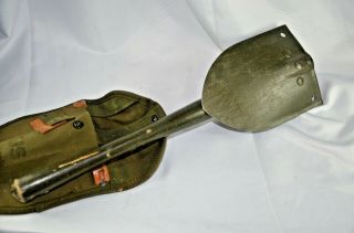 Vintage Vietnam era 1967 US Army shovel entrenching tool (Ames) with Cover 5
