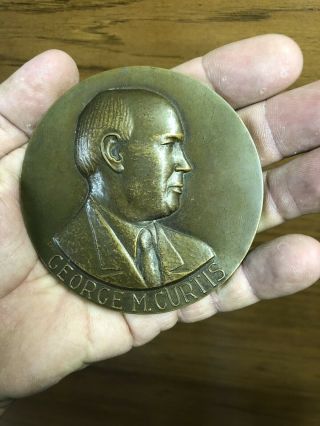 Antique Bronze Medallion George M Curtis Rare Staten Island