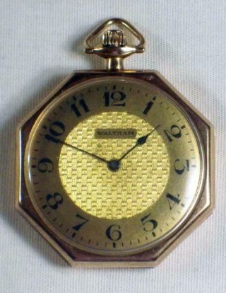 Antique 1917 Waltham 15j Pocket Watch Elgin Giant 14k Gold Case 20grams