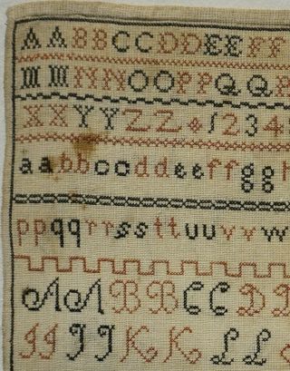 MID/LATE 19TH CENTURY WELSH ALPHABET SAMPLER BY ALICE THOMAS AGED 10 - 1876 4