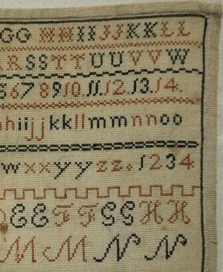 MID/LATE 19TH CENTURY WELSH ALPHABET SAMPLER BY ALICE THOMAS AGED 10 - 1876 5