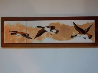 Harris G Strong Mid Century Abstract Tile Wall Art Mcm Geese No Rsv Large