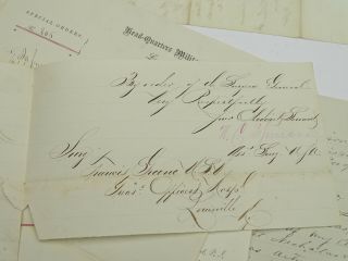 RARE Civil War Union Soldier Confererate Prison Camp Letters Louisville,  KY CS 7